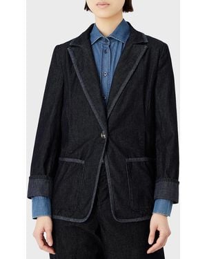 Emporio Armani Dark Denim Jacket - Blue
