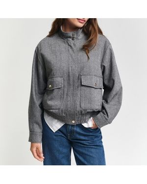 GANT Structured Harrington Jacket - Grey
