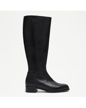 Russell & Bromley Flat Tall Boot Clean - Black