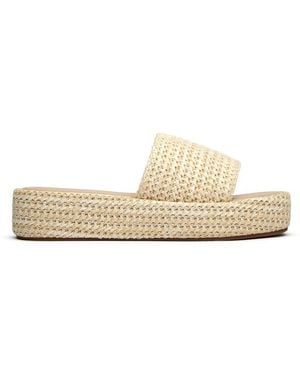 Sole Sister Seren Weave Flatform Sandals - White