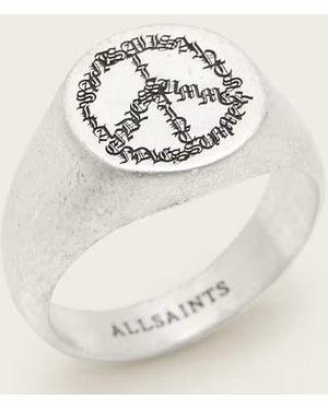 AllSaints Leon Peave Ring - White