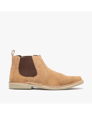 Roamer Taupe Jason Chelsea Boots - White