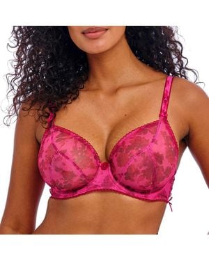 Freya Rose Blossom Underwire Plunge Bra - Pink
