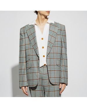 Vivienne Westwood One Button Blazer Jacket - Grey