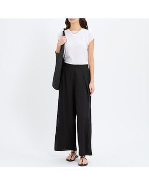 N°· Eleven Long Side Split Trousers - Black