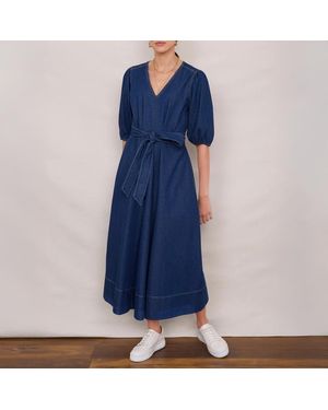 Wyse Denim Tamsin Midi Dress - Blue