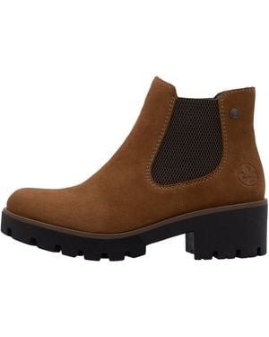 Rieker 79265-22 Heeled Chelsea Boots - Brown