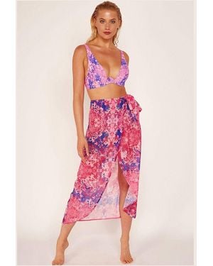 Wolf & Whistle Neon Tie Dye Sarong - Pink