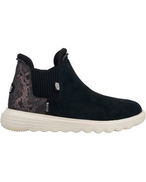 HEYDUDE Branson Suede Novelty Ankle Boots - Blue