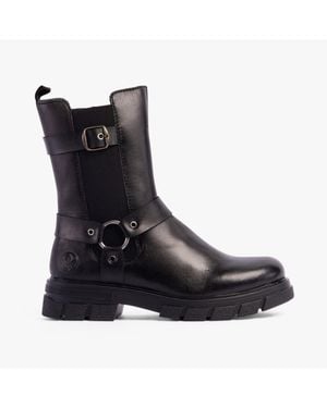 Rieker Z9177-00 Flat Ankle Boots - Black