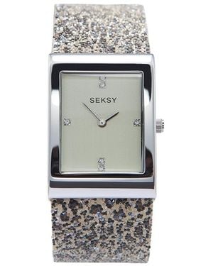 Sekonda Seksy Champagne Dial Glitter Leopard Ladies Bracelet Watch 2851 - Grey