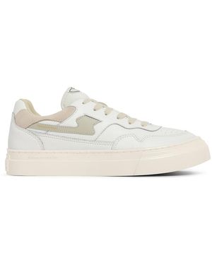 Stepney Workers Club Pearl S-Strike Leather Trainer - White