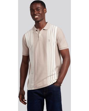 U.S. POLO ASSN. Vertical Stripe Polo Shirt - Natural