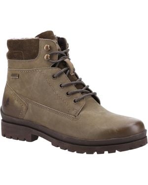 Hush Puppies Combat Boots Annay Mixed Khaki - Brown