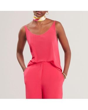Ted Baker Cadasa Scoop Neck Sleeveless Top - Red