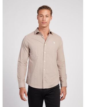 U.S. POLO ASSN. U. Polo Assn. Textured Corduroy Shirt - Natural