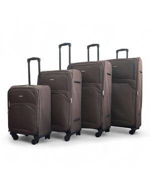 Infinity Luggage Expandable Soft Lightweight Suitcase Set - Black