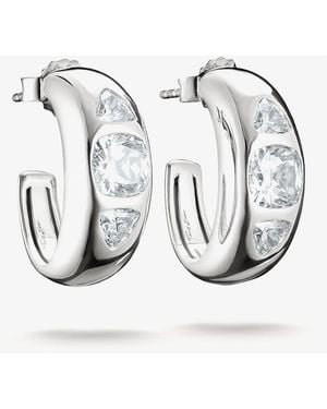 Thomas Sabo Bold Elegance Cubic Zirconia Hoop Earrings Cr759-051-14 - Metallic
