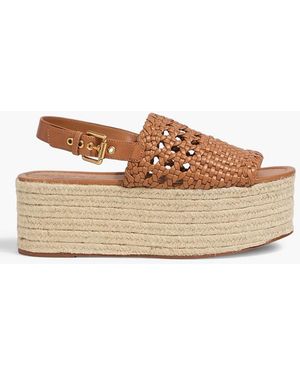 FARM Rio Tan Woven Flatform Sandal - Brown