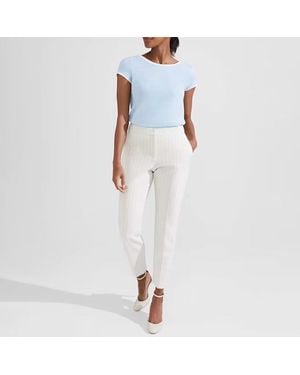 Hobbs Ecru Sherry Stripe Trousers - White