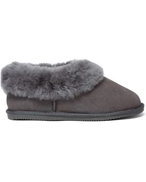 Fenland Sheepskin Bootie Slipper - Grey