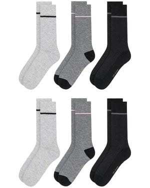 Ted Baker 6 Pack Non Terry Crew Socks - White