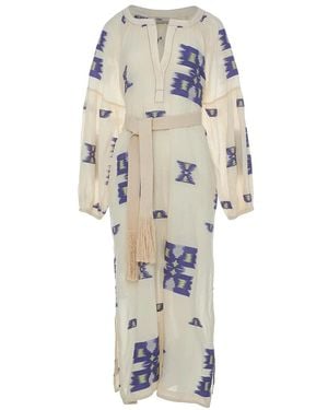 Devotion Lime- Adela Long Dress - White
