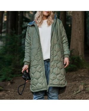 Passenger Flora Long Insulated Parka Jacket - Green