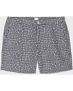 Paul Smith Tile Check Shorts - Blue