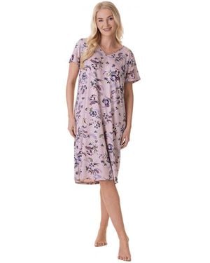 CAMILLE Lightweight Floral Print Nightdress - Red