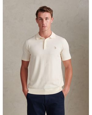 U.S. POLO ASSN. U. Polo Assn. Combed Cotton Polo Shirt - Natural