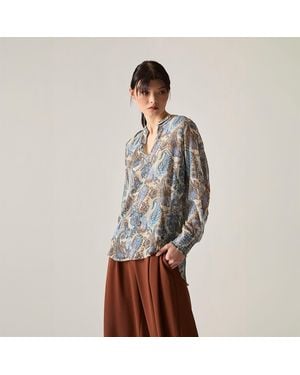 James Lakeland Paisley Print Blouse - Brown