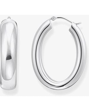 Thomas Sabo Sterling 34.2Mm Chunky Hoop Earrings Cr739-001-21 - Metallic