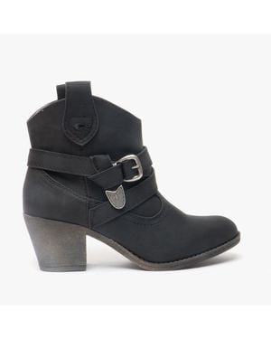 Rocket Dog Satire Heeled Ankle Boots - Black