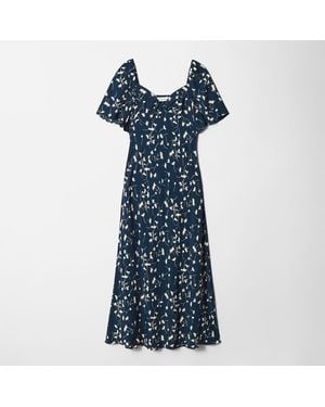& Other Stories Floral Nicoletta Midi Dress - Blue