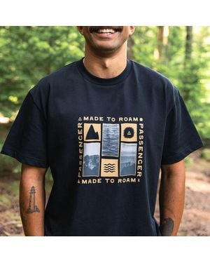 Passenger Snapshot Relaxed Fit Organic Cotton T-Shirt - Blue