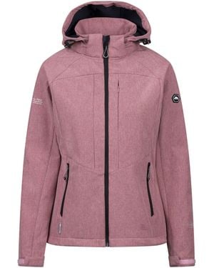 Trespass Soft Shell Jacket Fryatt Polyester Light Mulberry Marl - Purple