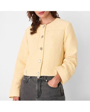 Whistles Textured Collarless Jacket - Natural