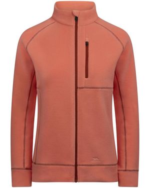 Trespass Fleece Jacket Script Recycled Polyester Burnt Sienna - Red