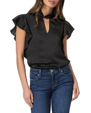 PAIGE Frill Darra Top - Black
