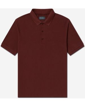 Oliver Sweeney Burgundy Ancrum Cotton Polo Shirt - Red
