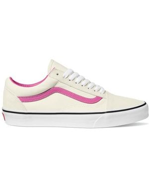 Vans Ecru/Raspberry Pop Old Skool Trainers - Pink