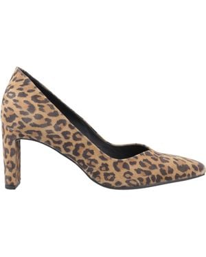 Hush Puppies Leopard Print Olivia Court Shoes - Metallic