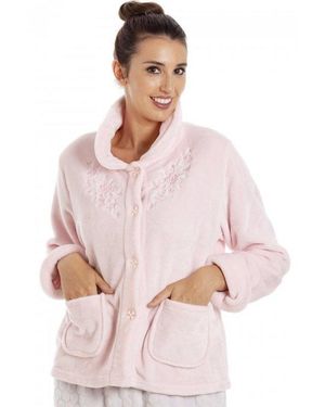 CAMILLE Button Bed Jacket - Pink