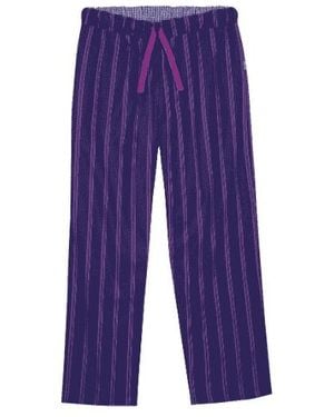 Lounge Loungewear Bottoms/Pants Organic Brushed Cotton And Stripe - Blue