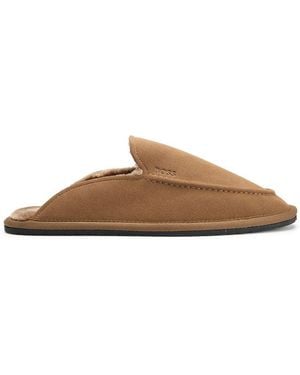 BOSS Home Mule Slippers - Brown