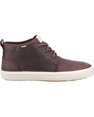 TOMS Leather Carlo Mid Trainers - Brown