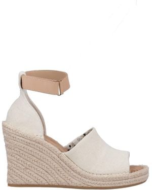 TOMS Natural Marisol Natural Oxford/Leather Wedge