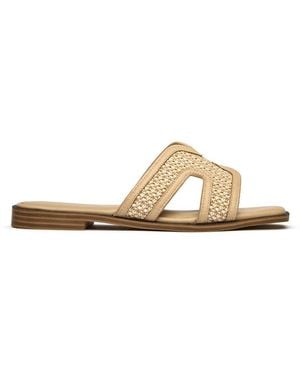 Sole Sister Rowan Weave Flat Sandals - Metallic
