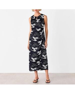 Whistles And Cloud Tie Waist Dress - Blue